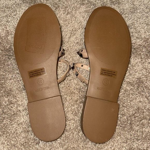 Steve Madden Averill Sandals Size 10 Color Tan Silver - Picture 6 of 10